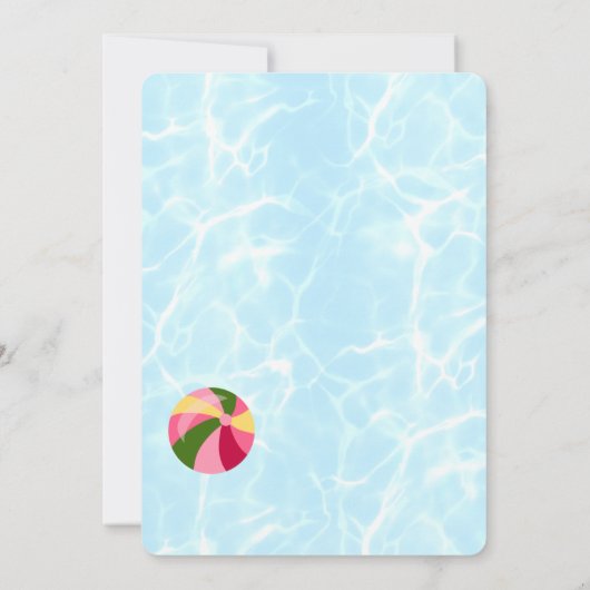 Invitation Cool Tropical Summer Pool Party Quinceañera (Dos)