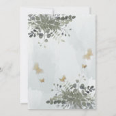 Invitation Cool vintage aquarelle verte cupcake (Dos)