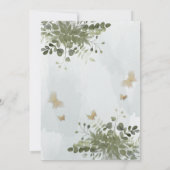 Invitation Cool vintage aquarelle verte cupcake (Dos)
