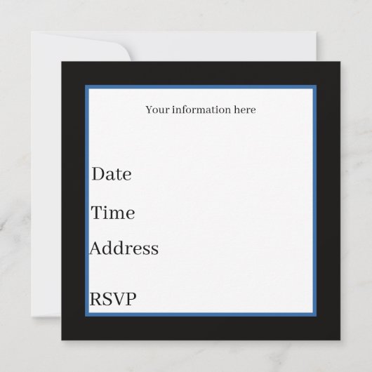 Invitation cool vintage de chat noir (Dos)