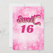 Invitation Cool whimsy moderne super star typographie rose ro (Dos)