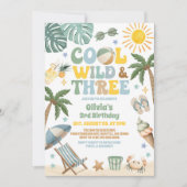 Invitation Cool Wild & Three Summer Beach 3e Anniversaire (Devant)