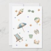 Invitation Cool Wild & Three Summer Beach 3e Anniversaire (Dos)