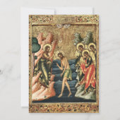 Invitation Cooper et faux marbre rose Baptême orthodoxe (Dos)