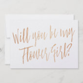 Invitation Cooper moderne "Serez-vous ma fille de fleurs ? (Devant)