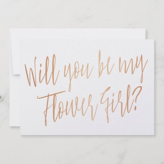 Invitation Cooper moderne "Serez-vous ma fille de fleurs ? (Devant)