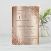 Invitation Cooper Parties scintillant Drips 70e anniversaire (Debout devant)