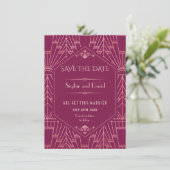 Invitation Cooper Rose Great Gatsby 1920 Enregistrer la date (Debout devant)