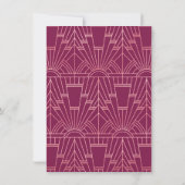 Invitation Cooper Rose Great Gatsby 1920 Enregistrer la date (Dos)