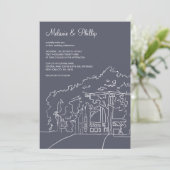 Invitation Cop Cot Central Park Mariage (Debout devant)