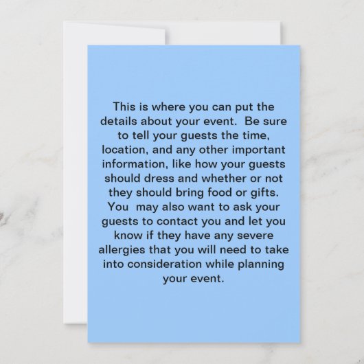 Invitation Copains de café et de beignet (Dos)