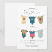 Invitation Copains de Rue Sésame Body Bébé Shower (Devant / Derrière)