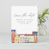 Invitation Copenhague Danemark Photo personnalisée Enregistre (Debout devant)