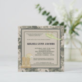 Invitation copie d'ACU de Camo d'ARMÉE d'invitation du baby (Debout devant)