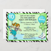 Invitation Copie de zèbre d'invitation d'anniversaire de (Devant / Derrière)