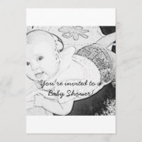Copie esquissée de noir d'invitation de baby