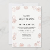 Invitation Copper & Black | Cérémonie de mariage chic moderne (Devant)