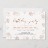 Invitation Copper Design moderne 50e, 60e fête d'anniversaire (Devant)