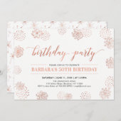 Invitation Copper Design moderne 50e, 60e fête d'anniversaire (Devant / Derrière)