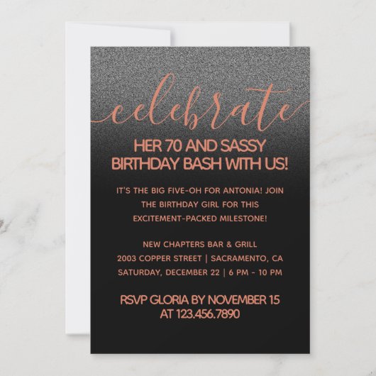 Invitation Copper Girly 70 et Sassy (Devant)