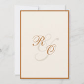 Invitation Copper Ivory Monogram Glam | Mariage Old Money (Dos)