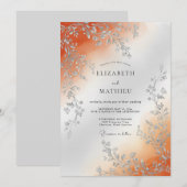 Invitation Copper Lustrous Autumnal Wedding (Devant / Derrière)
