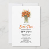 Invitation Copper Palette Ranunculus Mason Jar Bridal Shower (Devant)