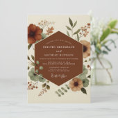 Invitation Copper Sage Autumn Wedding (Debout devant)