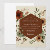 Invitation Copper Sage Autumn Wedding (Devant / Derrière)
