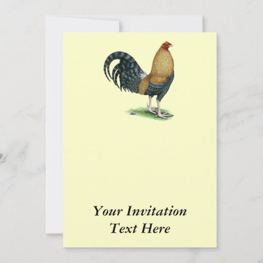 Invitation Coq de combat : Dom ou Crele (Devant)