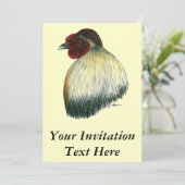 Invitation Coq Mapuche Huastec (Debout devant)