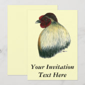 Invitation Coq Mapuche Huastec (Devant / Derrière)