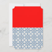 Invitation Coq Portugais boule de Noël festive (Dos)