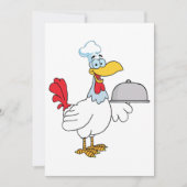 Invitation Coq servant de la nourriture (Devant)