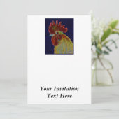 Invitation Coq : tête libre (Debout devant)