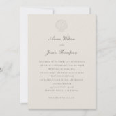 Invitation Coque marine Formal Classic Ecru Mariage (Devant)