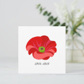 Invitation Coquelicot rouge (Debout devant)