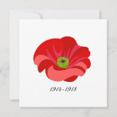 Invitation Coquelicot rouge (Devant)