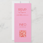 Invitation Coquelicot rouge rose Funky Vertical 21e anniversa (Dos)
