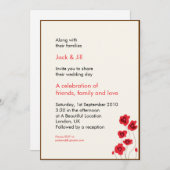 Invitation Coquelicots 5x7 (Devant / Derrière)