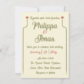 Invitation Coquelicots en Verre Peint (Dos)