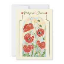 Coquelicots en Verre Peint