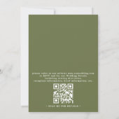 Invitation Coquelicots Floral Romantique Chic Code QR Mariage (Dos)
