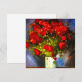Invitation Coquelicots rouges de Van Gogh (Devant / Derrière)