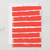 Invitation coquelicots rouges floraux mariage moderne enterre (Dos)