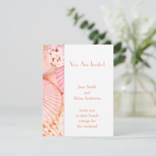 Invitation Coques roses (Debout devant)