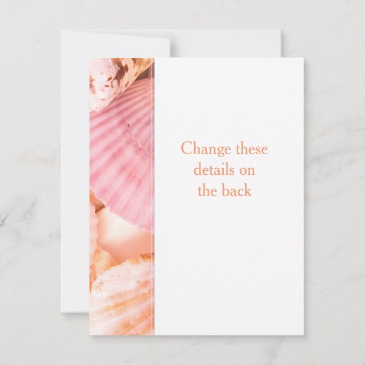 Invitation Coques roses (Dos)