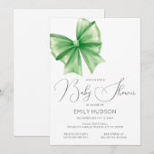 Invitation Coquette à Arc Vert Modifiable (Devant / Derrière)