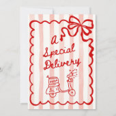 Invitation Coquette A little Meatball is on the way (Dos)