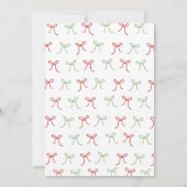 Invitation Coquette à main fantaisie Bows fête de Noël (Dos)